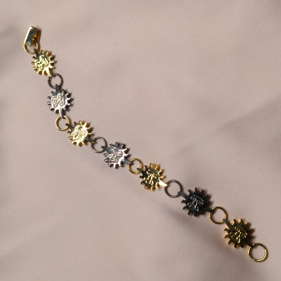 Sterling Silver Celestial Happy Sun Bracelet - Picture 3 of 8